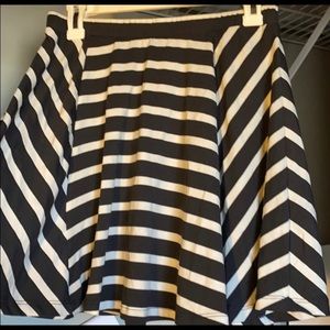 Striped skater skirt
